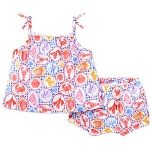 Janie and Jack Baby Ocean Icon Matching Set 12/18 months